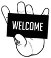 Cartoon: welcome (small) by leo caraffa tagged welcome