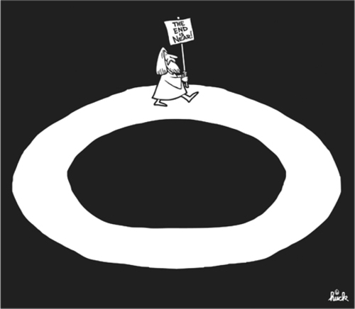 Cartoon: END IS NEAR (medium) by gibby9 tagged hucktoon