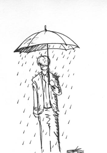 Cartoon: Bad Day (medium) by James tagged bad,day,rainy,rain,umbrella,sketch,illustration,art