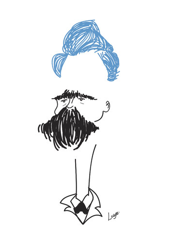 Cartoon: nietzsche (medium) by luyse tagged nietzsche