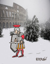 Cartoon: NIEVE EN ROMA (small) by HCATALAN tagged roma,gladiador,nieve,snow,frio