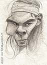 Cartoon: Rafael Nadal (small) by ilustraguga tagged rafael,nadal,tradicional,illustration