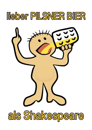 Cartoon: Bierliebhaber (medium) by RiwiToons tagged bier,trinken,biertrinker,bierglas,spruch,bierspruch,bierwitz,shakespeare