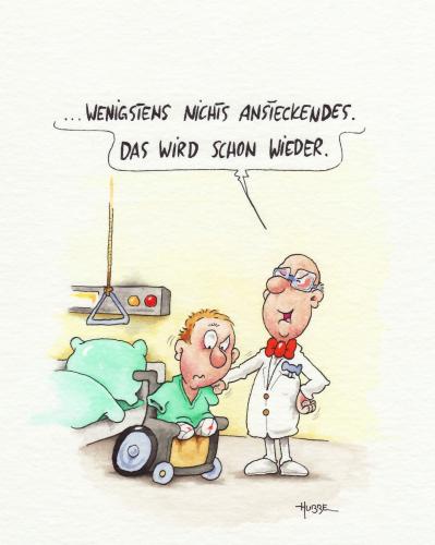 Cartoon: das wird schon.. (medium) by ms rainer tagged rolli,behindert,arzt,amputation,krankenhaus