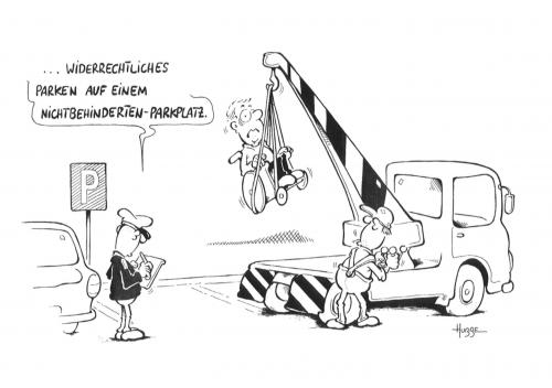 Cartoon: parkplatz (medium) by ms rainer tagged behindert,parkplatz
