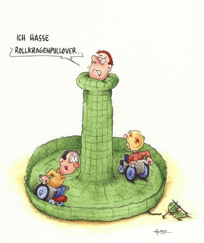 Cartoon: rollkragen (medium) by ms rainer tagged rollstuhl,behinderung,sport