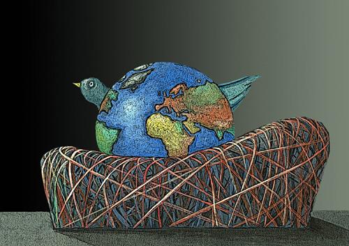 Cartoon: Bird nesting (medium) by luka tagged olympic