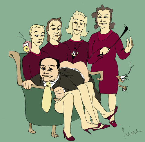 Cartoon: Bunga-Bunga!! (medium) by Pierre tagged sexparty,bunga,prozess,berlusconi