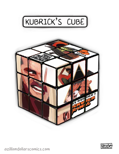 Cartoon: Kubricks Cube (medium) by a zillion dollars comics tagged film,culture,toys