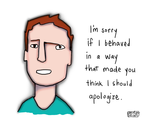 Cartoon: Very Sorry (medium) by a zillion dollars comics tagged society,culture,language,relationships