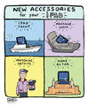 Cartoon: Get Out Your Wallets (small) by a zillion dollars comics tagged technology,apple,ipad,steve,jobs,society