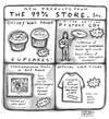 Cartoon: The 99 Percent Store (small) by a zillion dollars comics tagged politics,protest,society,corporations,inequality