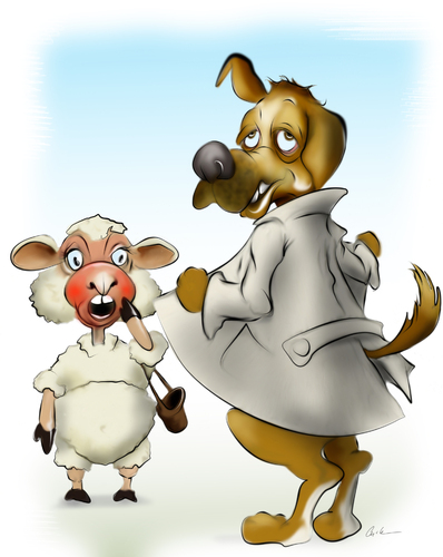 Cartoon: der Schweinehund (medium) by KryCha tagged schweinehund,exhibitionist