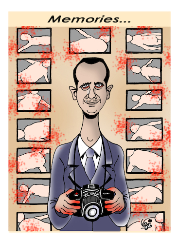 Cartoon: ASSAD (medium) by Vejo tagged assad,syria,horror,massmurderer,tyrant,politicalcartoon