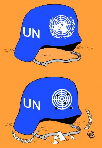 Cartoon: Target (medium) by Vejo tagged united,nations