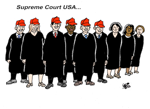 Cartoon: TRUMP Supreme Court USA... (medium) by Vejo tagged trump,supreme,court,usa,parties,justice