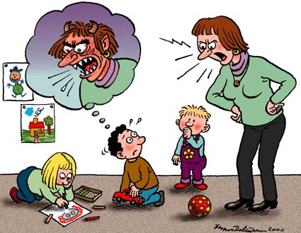 Cartoon: Kindergarden (medium) by deleuran tagged school,teachers,children,play,anger,