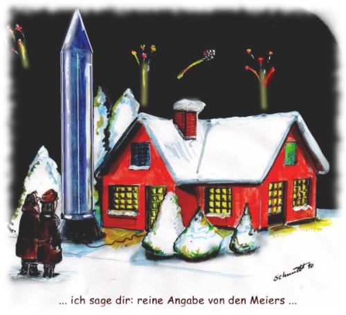 Cartoon: Silvesterrakete (medium) by williS tagged silvester,rakete,böller,nachbarn,angeber
