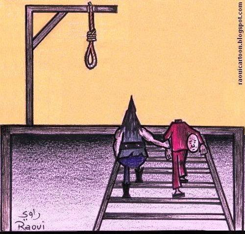 Cartoon: Execution (medium) by Raoui tagged pendaison,hanging,execution