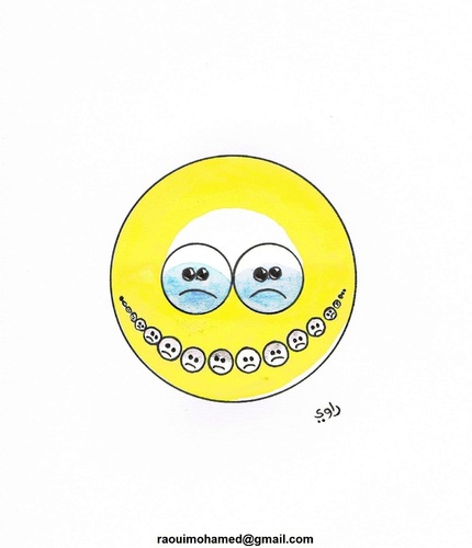 Cartoon: Smiley (medium) by Raoui tagged smily,emoticon,sad,happy