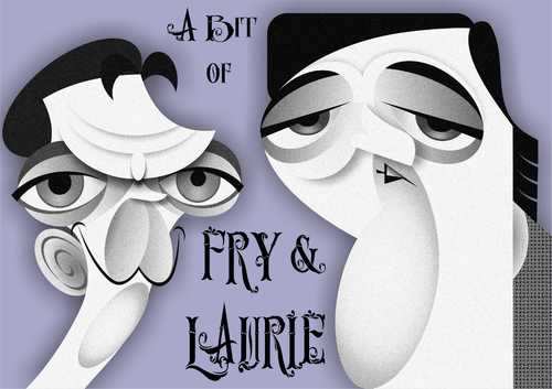 Cartoon: Bit of Fry and Laurie (medium) by spot_on_george tagged stephen,fry,hugh,laurie,caricature