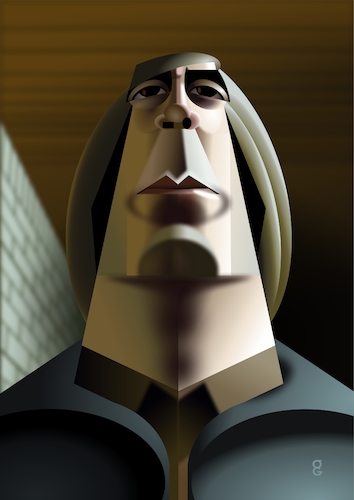 Cartoon: Javier Bardem (medium) by spot_on_george tagged javier,bardem,caricature