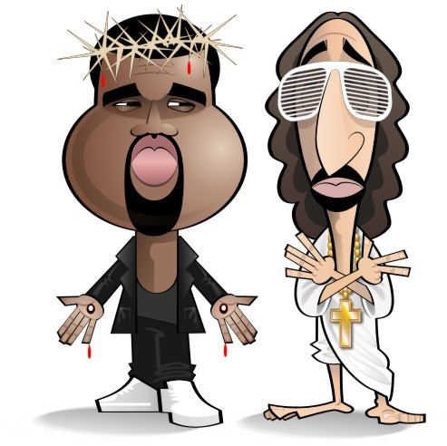 Cartoon: Kanye West (medium) by spot_on_george tagged kanye,west,caricature,gq