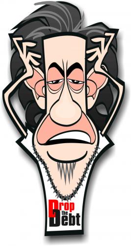 Cartoon: Sir Bob Geldoff (medium) by spot_on_george tagged bob,geldoff,debt,live,aid,caricature
