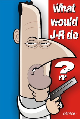 Cartoon: WWJRD? (medium) by spot_on_george tagged caricature,reno,jean