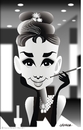 Cartoon: Audrey Hepburn (small) by spot_on_george tagged breakfast,tiffanys,audrey,hepburn,caricature