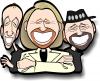 Cartoon: Bee Gees (small) by spot_on_george tagged bee gee gibbs caricatures