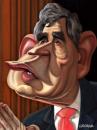 Cartoon: Gordon Brown PM (small) by spot_on_george tagged gordon,brown,prime,minister,uk,politician,labour,party,mp