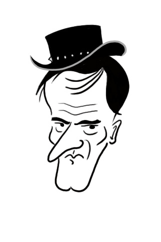 Cartoon: Happy Birthday Quentin (medium) by elke lichtmann tagged quentin,tarantino,birthday,cowboy,django,hat