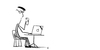 Cartoon: mourning over steve jobs (small) by elke lichtmann tagged steve,jobs,mac,coffee,cafe