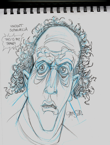 Cartoon: Caricature of Vincent Schiavella (medium) by McDermott tagged caricature,vincentschiavella,actor,ghost,movie,mcdermott