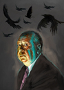 Cartoon: Alfred Hitchcock Illustration (small) by McDermott tagged hitch,hitchcock,movies,horror,director,film,mcdermott,classic
