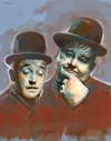 Cartoon: Laurel and Hardy Famous Comedian (small) by McDermott tagged laurelan hardy famous comedian comedy tv