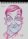 Cartoon: Mr. Bean  Rowan Atkinson (small) by McDermott tagged mrbean,rowanatkinson,tv,actors,comedy,mcdermott