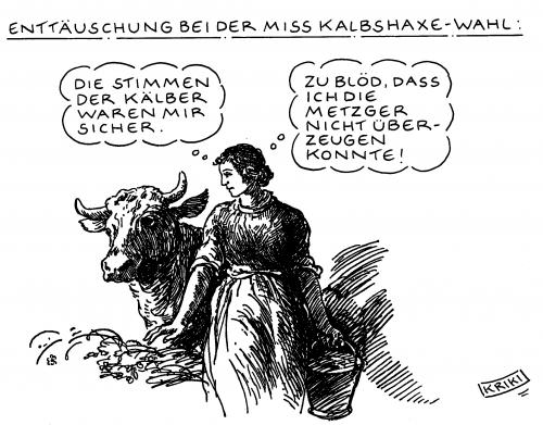 Cartoon: Misswahl (medium) by Kriki tagged misswahl,contest,fleisch,fleischer,