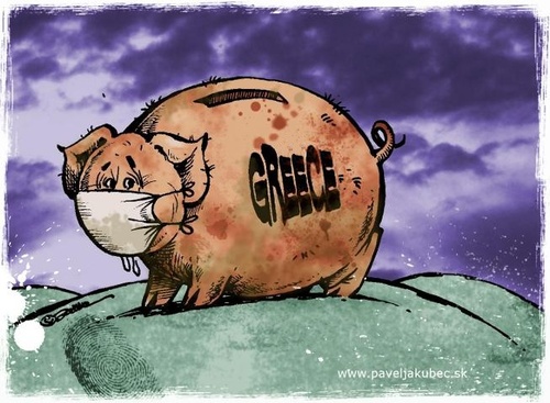 Cartoon: GREEK CRISIS (medium) by toon tagged euro,greece,economic,cartoon