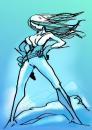 Cartoon: Ice Maiden (small) by Jedpas tagged ice,maiden,villain,chick,snow,marvel