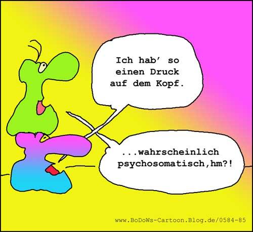 Cartoon: Druckverhältnis (medium) by BoDoW tagged unterdrückung,verhältnis,druck,paar,beziehung,kopfschmerzen,psychosomatisch