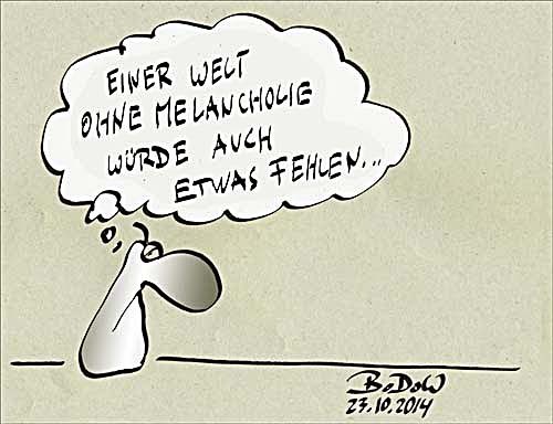 Cartoon: Tröstliche Gewißheit (medium) by BoDoW tagged emotion,traurigkeit,selbstbetrug,trost,psycvhologie,melancholie
