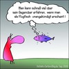 Cartoon: Flugfisch (small) by BoDoW tagged flugfisch,überraschung,fliegen,kennen,erkennen,erfahren,gegenüber,beziehung