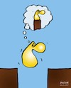 Cartoon: Magisches Denken (small) by BoDoW tagged magisch,denken,gedankenkraft,vorstellung,fliegen,boden,unter,den,füßen