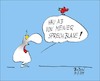 Cartoon: Störenfried (small) by BoDoW tagged sprechblase,vogel,surreal,störenfried,ärger,abhauen,hau,ab,besetzt,besetzer,sein,wirklichkeit