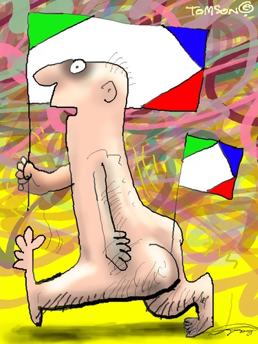 Cartoon: ... (medium) by to1mson tagged flag,flaga,fahne,man,mensch,czlowiek