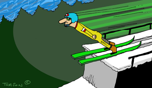 Cartoon: ... (medium) by to1mson tagged vier,schanzen,turnier,turniej,czterech,skoczni,skijumping,skoki