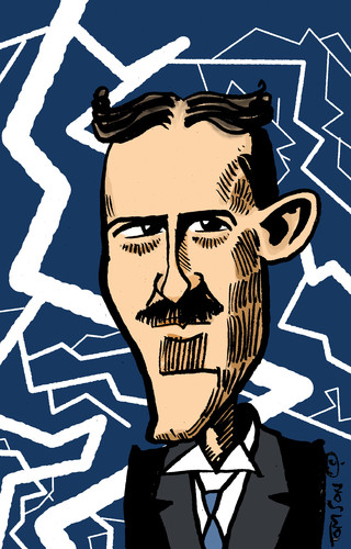 Cartoon: Nicola Tesla (medium) by to1mson tagged nicola,tesla