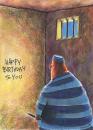 Cartoon: - (small) by to1mson tagged gefängnis alone birthday geburtstag